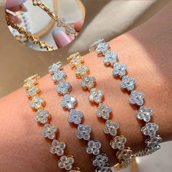 Pulseira de trevo delicada (cada) - P3404 - Lojas das Revendedoras