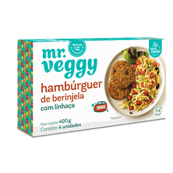 Hambúrguer de Berinjela com Linhaça - 400g - Mr.Veggy