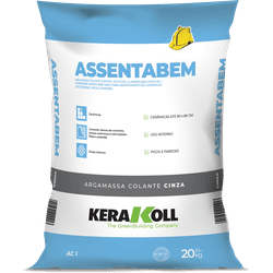 Argamassa Kerakoll Assentabem 20Kg - Cinza - 41272 - Lojas Coimbra