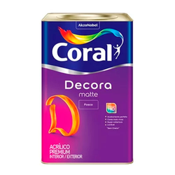 Tinta Acrílica Coral Decora Matte - Fosco Branco -... - Lojas Coimbra