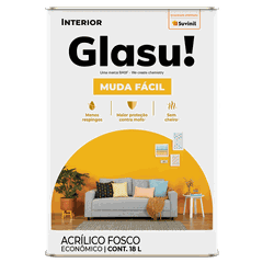 Tinta Acrílica Glasu Muda Fácil - Interior - 18L (... - Lojas Coimbra