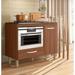 Balcão Fit para Cooktop com 1 Porta e 1 Gaveta Ave... - Lojas Premium