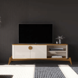 Rack Bancada Buriti 1.4 com Puxador e Pés em Madei... - Lojas Premium