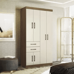 Guarda Roupa Solteiro Verona 6 Portas 2 Gavetas Ja... - Lojas Premium
