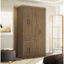 Guarda Roupa Solteiro Verona 6 Portas 2 Gavetas Ja... - Lojas Premium