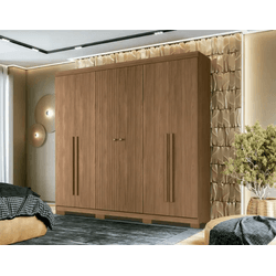 GUARDA ROUPA BURITI 6 PORTAS C/ PES JATOBA SANTOS ... - Lojas Premium