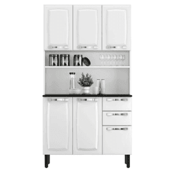 ARMARIO DE COZINHA 105 PRATIKA 6PT 2GV BRANCA ITA... - Lojas Premium