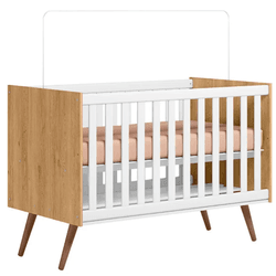 BERÇO MINI CAMA Q ENCANTO RETRO FREIJO/BRANCO QMOV... - Lojas Premium