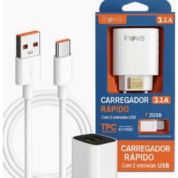 CARREGADOR INOVA RAPIDO CAR-3130 - 10437 - Lojas Premium