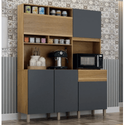 ARMÁRIO DE COZINHA CANASTRA 5 PORTAS 1 GAVETA CINN... - Lojas Premium