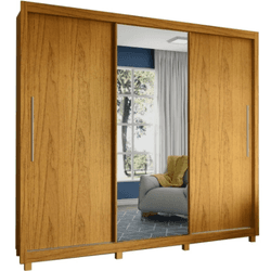 GUARDA ROUPA CASAL 3 PORTAS 1P. COM ESPELHO ROYALE... - Lojas Premium