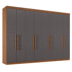 GUARDA ROUPA CASAL MASTER NEW 8.4 JATOBÁ / GRAFITE... - Lojas Premium