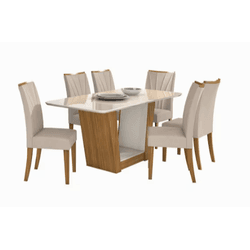 MESA 1,70 APOGEU TAMPO DE MDF/VIDRO C/6 CAD. ANIMA... - Lojas Premium