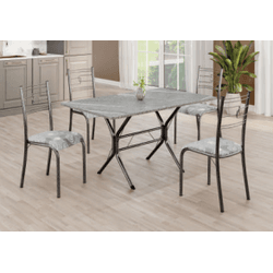 MESA PARATY 4 CADEIRAS BASE CABO FRIO 1,20 C. PRET... - Lojas Premium