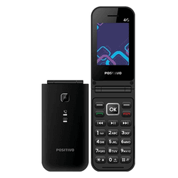 CELULAR POSITIVO FLIP P51 4G PRETO - 12849 - Lojas Premium