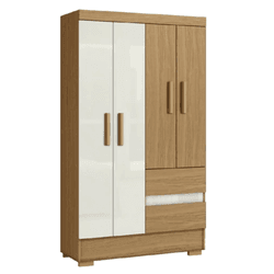 GUARDA ROUPA SOLTEIRO COIMBRA 4 PORTAS 2 GAVETAS A... - Lojas Premium