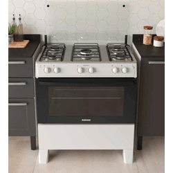 FOGÃO ITATIAIA 5 BOCAS STAR NEW BRANCO BIVOLT - 12... - Lojas Premium