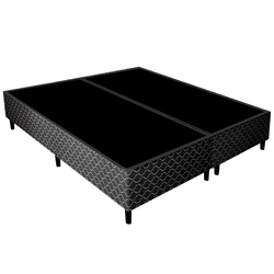 BASE BOX KING BORDADO 2,30X 0,96 PRETO - GAZIN -... - Lojas Premium