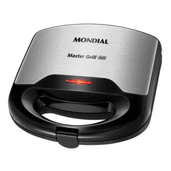 SANDUICHEIRA MASTER GRILL MONDIAL INOX S-20 220V -... - Lojas Premium