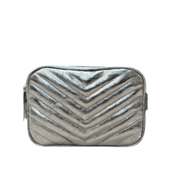 Bolsa Anna Couro Prata Metalizado - Look My Bag