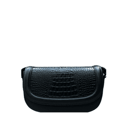 Bolsa Bianca Couro Croco Preto - Look My Bag