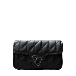 Bolsa Giulia Couro Preto 2.0 Com Ferragens Grafite - Look My Bag