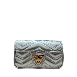 Bolsa Giulia Couro Prata Metalizado - Look My Bag