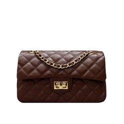 Bolsa Kiara Média Couro Marrom - Look My Bag