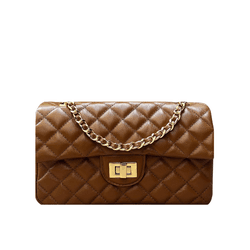 Bolsa Kiara Média Couro Caramelo - Look My Bag