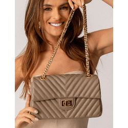 Bolsa Kiara Média Chevron Couro Fend - Look My Bag