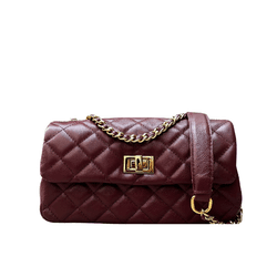 Bolsa Lavínia Couro Cabernet - Look My Bag