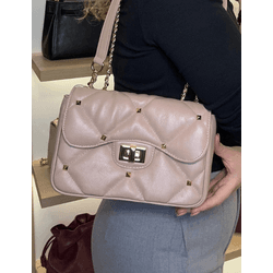 Bolsa Luiza 2.0 Couro Nude Spike - Look My Bag