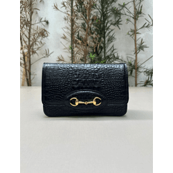 Bolsa Luna Couro Croco Preto - Look My Bag