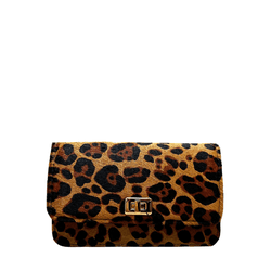 Bolsa Livia Couro Animal Print Onca com PReto - Look My Bag