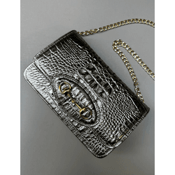 Bolsa Luna Couro Prata Velha - Look My Bag