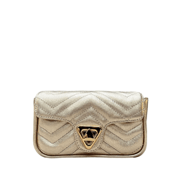 Bolsa Giulia Couro Ouro Light Metalizado - Look My Bag