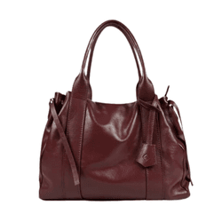 Bolsa Rose Couro Cabernet - Look My Bag