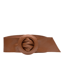 Cinto Faixa de Couro Caramelo - Look My Bag