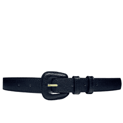 Cinto de Couro Ferrara Preto - Look My Bag
