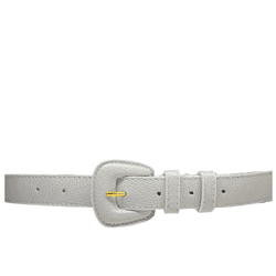 Cinto de Couro Ferrara Off White - Look My Bag