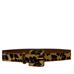 Cinto de Couro Florença Animal Print Onça - Look My Bag