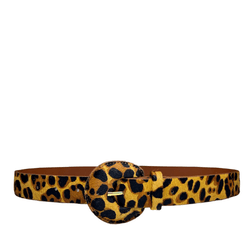 Cinto de Couro Milão Animal Print Onça com Fivela ... - Look My Bag