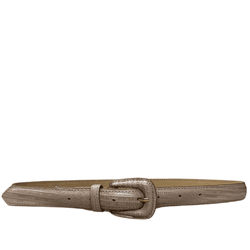 Cinto Pavia Couro Croco Nude - Look My Bag