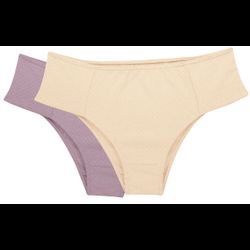 KIT CALCINHA LATERAIS CONFORT 100%ALGODÃO NUDE/ROS... - Love Secret