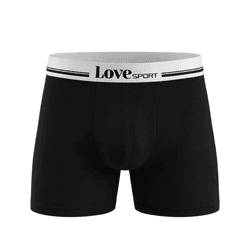 CUECA BOXER BÁSICA PRETO - Love Secret