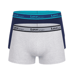 KIT CUECA TRUNK MARINHO/MESCLA - Love Secret