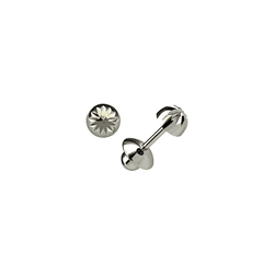 Brinco Bola em ouro branco 18k - 000010BRDM - MAGNIFIQUE