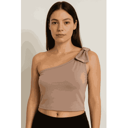 Cropped Nude Shine - 001CNSMN2023 - MANIA NACIONAL