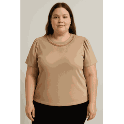 Blusa Canelada com Detalhe Corrente - CN05678MN - MANIA NACIONAL