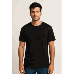 CAMISETA PRETA BASICA - 54892PB - MANIA NACIONAL